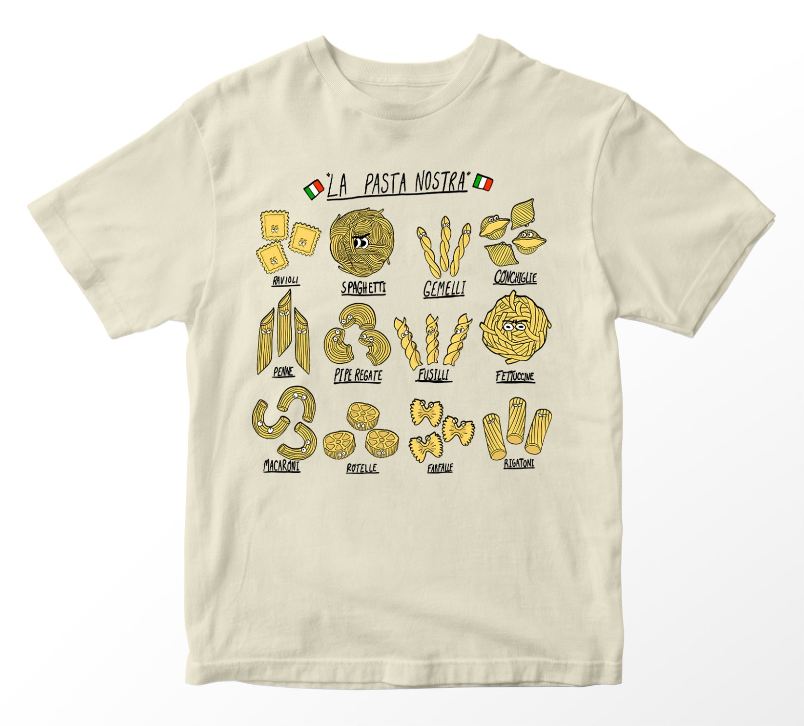 Playera Tipos de Pasta
